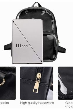 Double Window Candy PU Leather Backpack