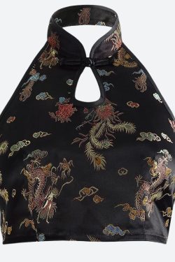 Dragon Backless Crop Top