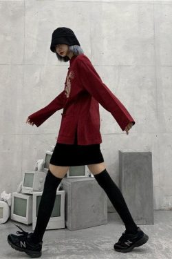 Dragon Embroidery Mandarin Collar Shirt