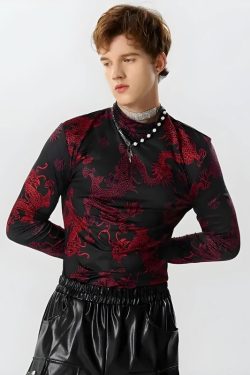 Dragon High Neck Top