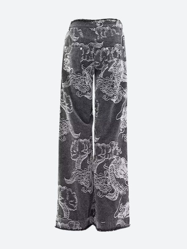 Dragon Printed Jeans