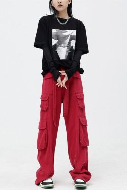 Drawstring Belt Cargo Pants