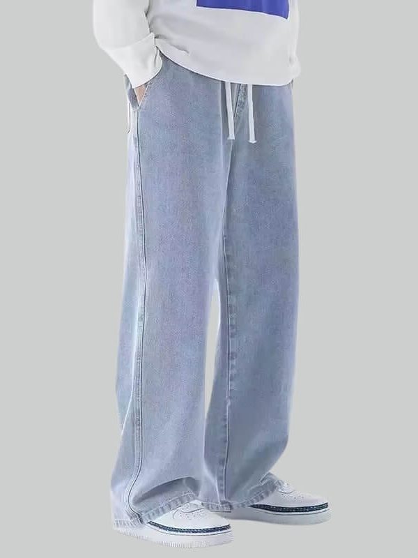 Drawstring Denim Pants