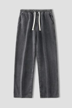 Drawstring Denim Pants