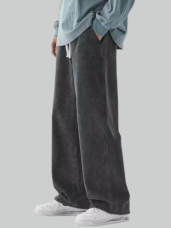 Drawstring Denim Pants