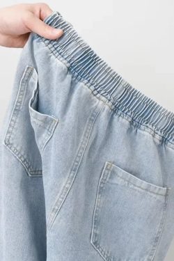 Drawstring Denim Pants