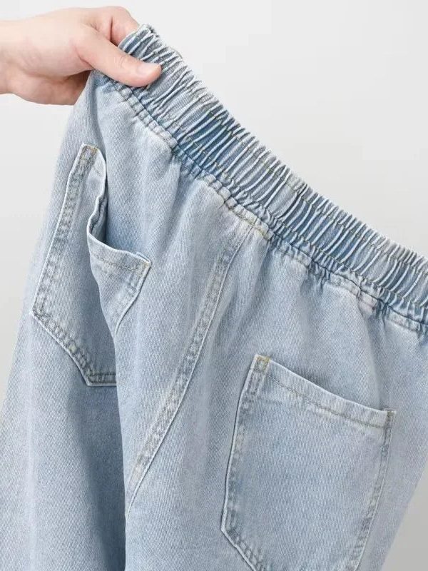 Drawstring Denim Pants