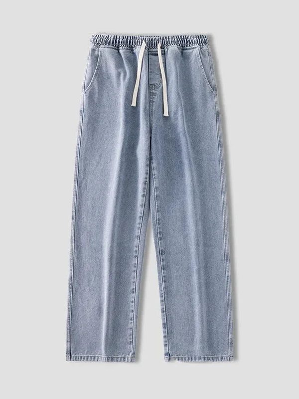 Drawstring Denim Pants
