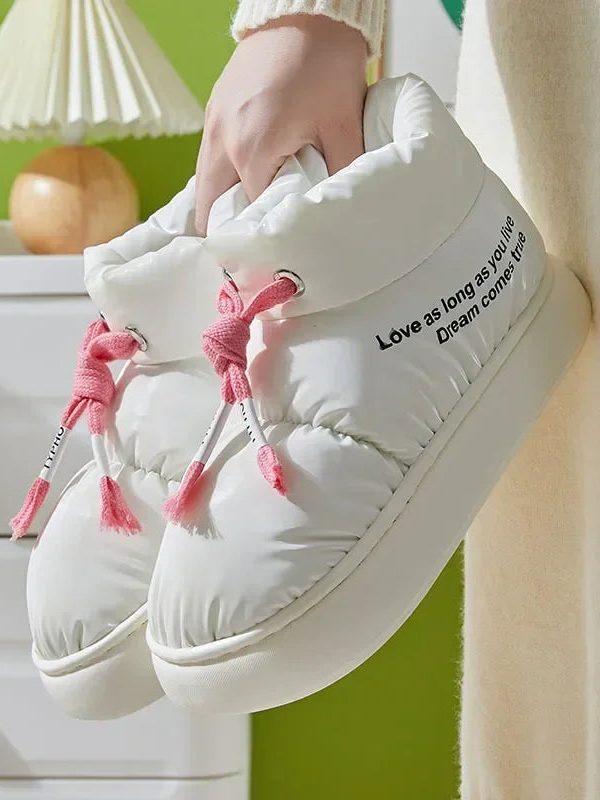 Drawstring Puffer Slippers