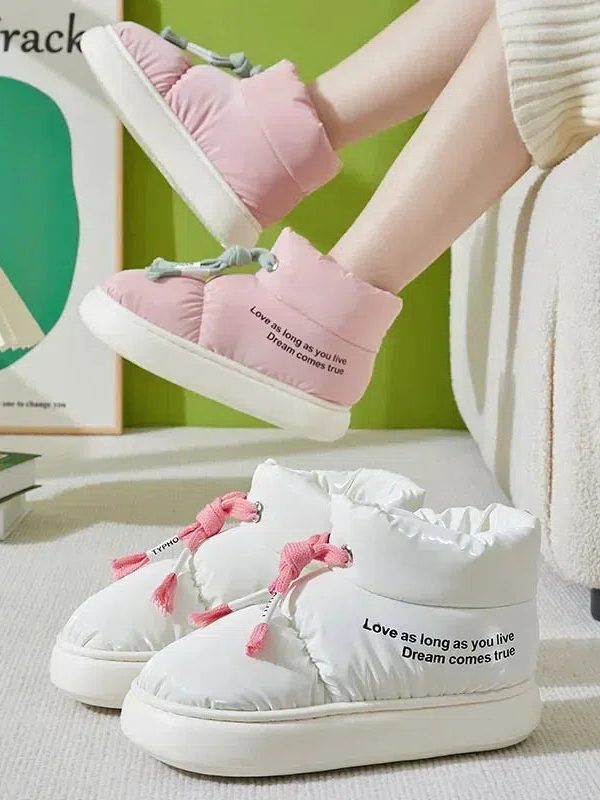 Drawstring Puffer Slippers