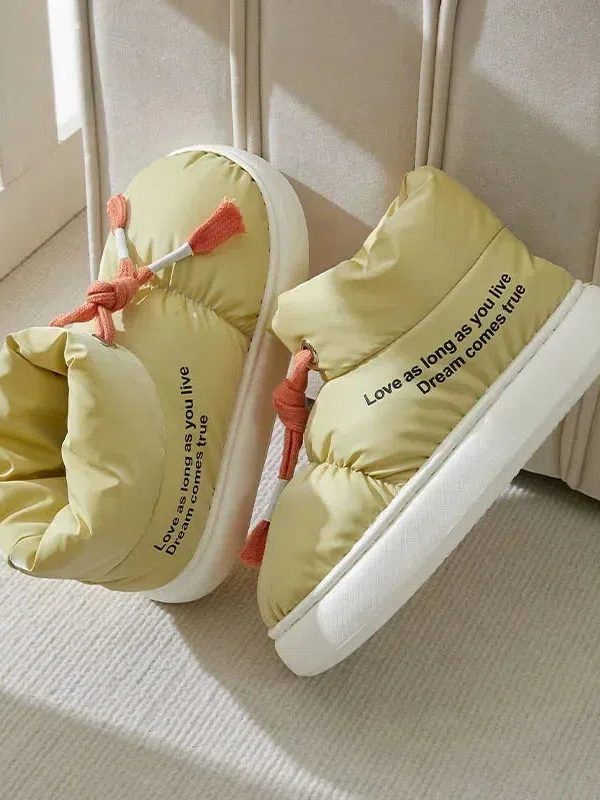 Drawstring Puffer Slippers