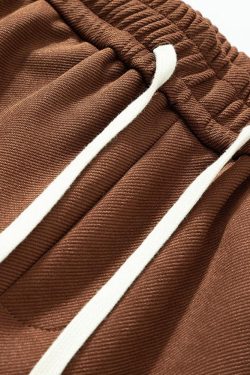 Drawstring Waist Oversize Sweatshort