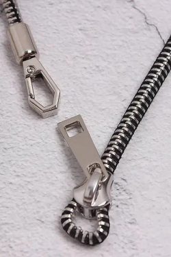 Edgy Adjustable Zipper Necklace