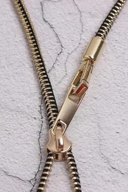 Edgy Adjustable Zipper Necklace