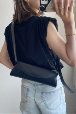 Elegant Black Solid Durable Faux Leather Hobo Bag