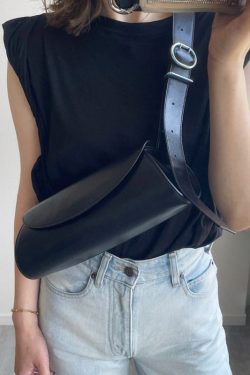 Elegant Black Solid Durable Faux Leather Hobo Bag