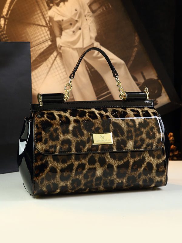 Elegant Black Solid Durable Faux Leather Tote Handbag