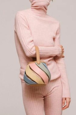 Elegant Blue Versatile Calf Leather Satchel Handbag