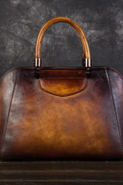 Elegant Chocolate Women's Calf Leather Tote Handbag