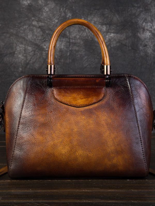 Elegant Chocolate Women's Calf Leather Tote Handbag