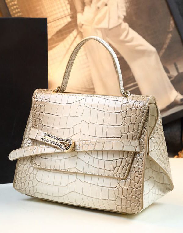 Elegant Gradient Color Alligator Pattern Versatile CrossBody Women Handbags