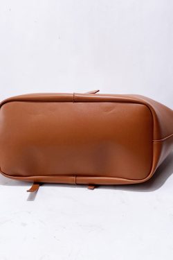 Elegant Orange Large Capacity Faux Leather Women Handbags