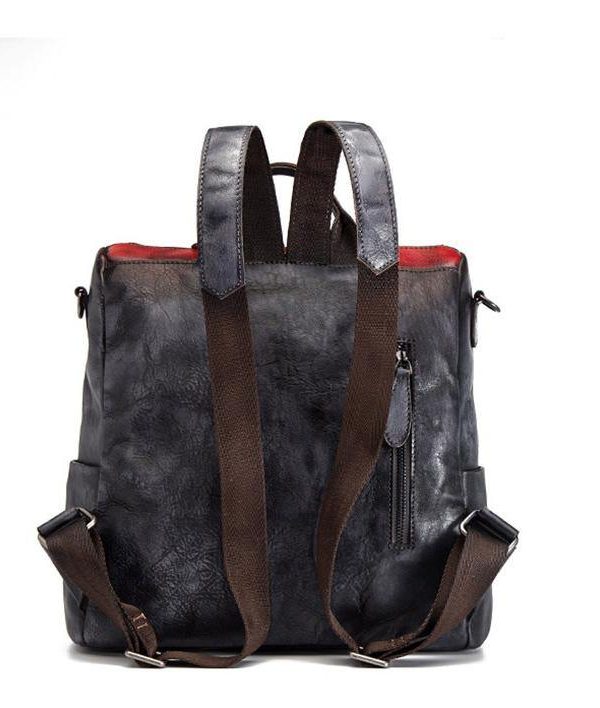 Elegant Surroundings Casual Travel yellow Color Matching Leather Backpack