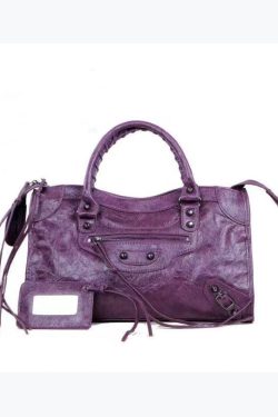 Elegant Versatile Red Sheepskin Rivet Tote Handbag