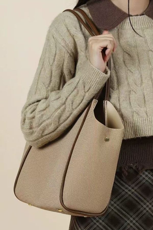 Elegant White Large Capacity Solid Durable Faux Leather Shoulder Bags