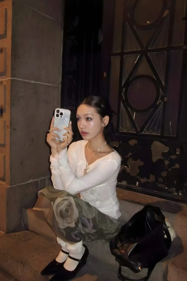 Embroidered Long Sleeve Top