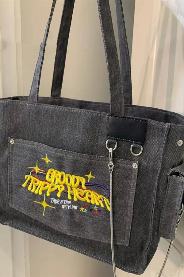 Embroidered Shoulder Bag