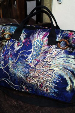 Ethnic Style Embroidered Tassel Canvas Shoulder Bag