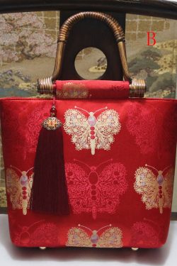 Ethnic Style Rattan Wood Embroidery Tassel Handbag