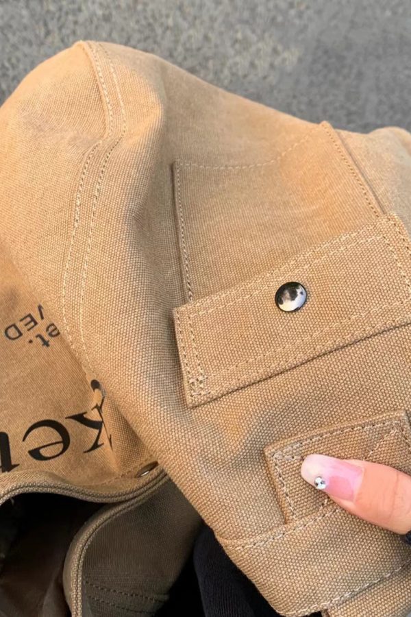 European And American Fashion Canvas Large Capacity Crossbody Bag