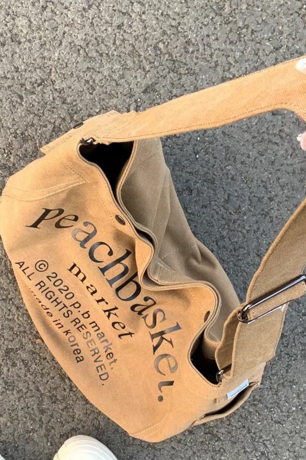 European And American Fashion Canvas Large Capacity Crossbody Bag