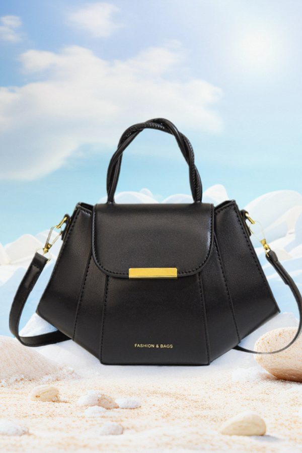 European And American Fashion Splicing Pumpkin Crossbody Bag