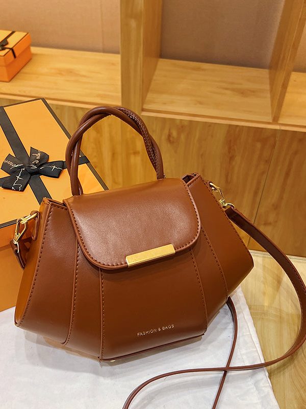 European And American Fashion Splicing Pumpkin Crossbody Bag