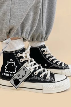 Fairy Ghost Lace Up Canvas Shoes