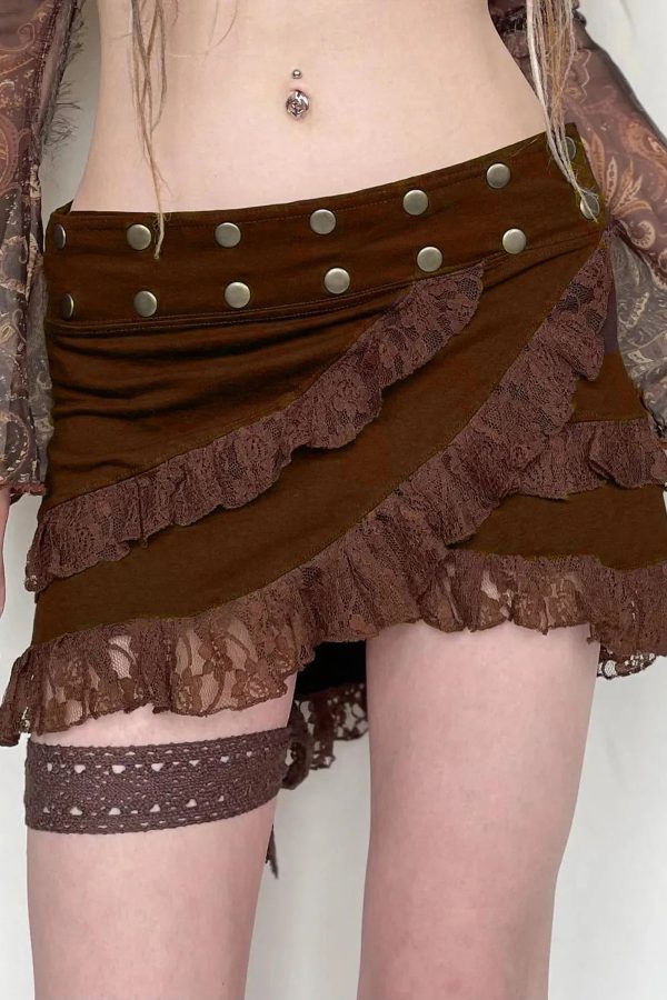Fairy Grunge Asymmetric Mini Skirt