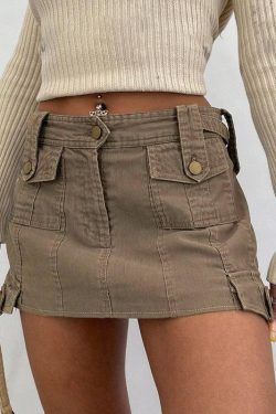 Fairy Grunge Cargo Mini Skirt