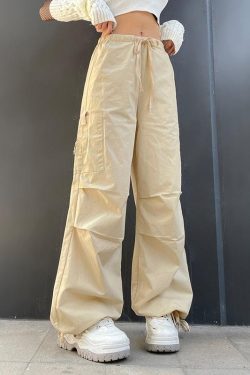 Fairy Grunge Drawstring Parachute Pants