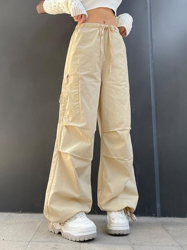 Fairy Grunge Drawstring Parachute Pants