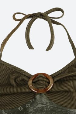 Fairy Grunge Floral Halter Neck Top