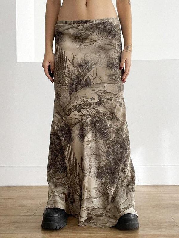 Fairy Grunge Forest Maxi Skirt