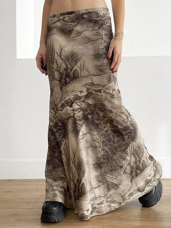 Fairy Grunge Forest Maxi Skirt