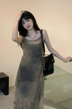 Fairy Grunge Forest Midi Dress