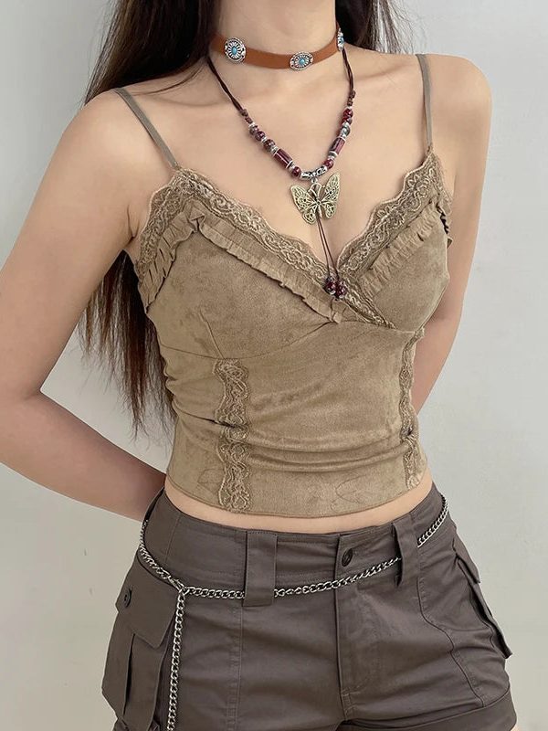 Fairy Grunge Frilled Lace Top