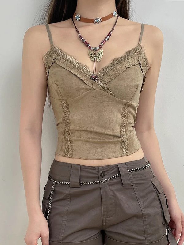 Fairy Grunge Frilled Lace Top