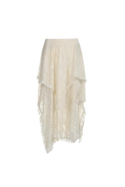 Fairy Grunge Lace Midi Skirt