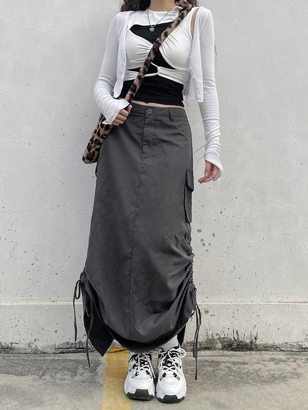 Fairy Grunge Parachute Maxi Skirt